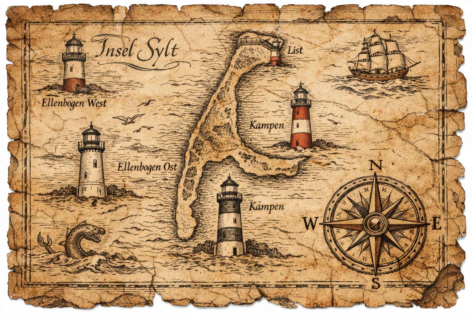 alte Sylt Karte